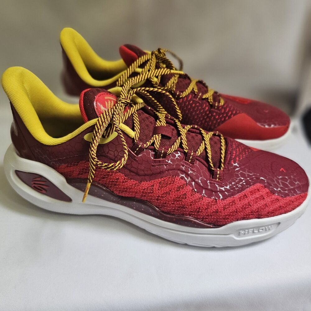 Under Armour Curry Bruce Lee Basketball Shoes Men’s 11.5 Red Yellow